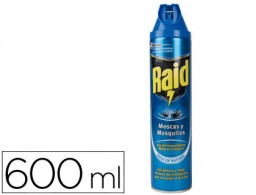 Spray Insecticida Raid moscas y mosquitos 600ml.